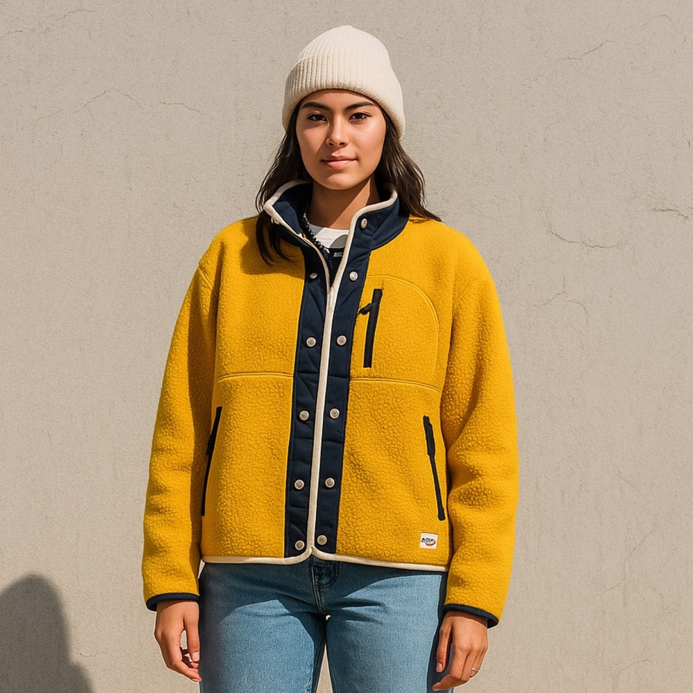 The North Face Women's Cragmont Fleece Jacket Arrowwood Yellow/Avtr Navy M